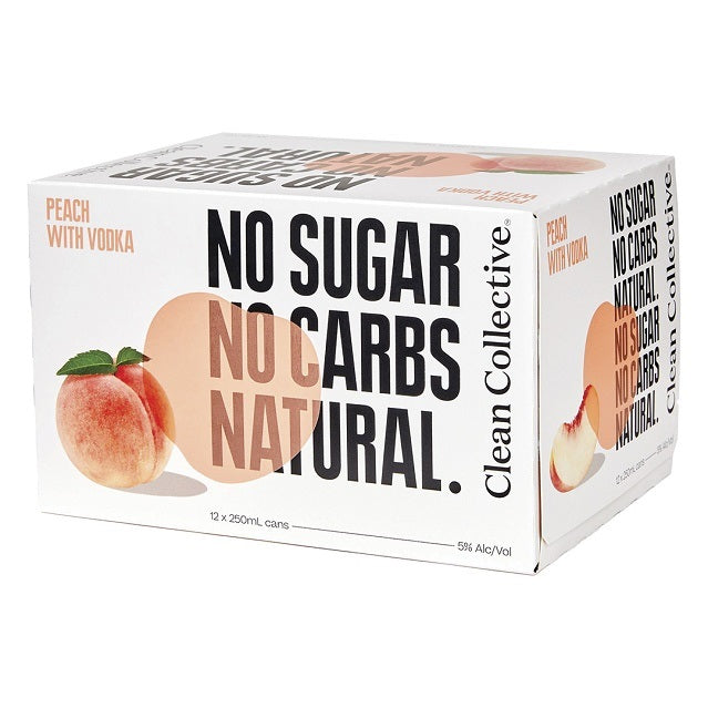 Clean Collective Peach 12 cans