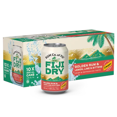 Fiji Dry Lemon Lime & Bitters 10 pack cans