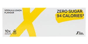 X by Long White Lemon 10 pack cans
