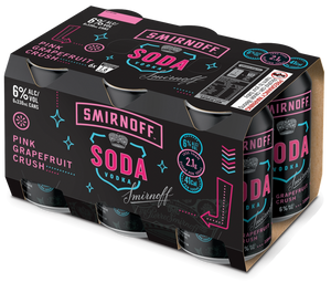 Smirnoff Soda Pink Grapefruit 6 pack