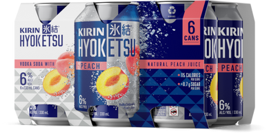 Kirin Hyoketsu Peach 6 pack cans