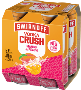 Smirnoff Crush Mango & Peach 4 pack