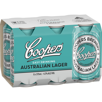 Coopers Australian Lager 6 packs