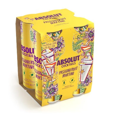 Absolut Passionfruit Martini 4 pack cans