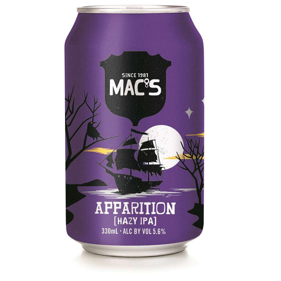 Mac's Apparition Hazy IPA 6 pack cans