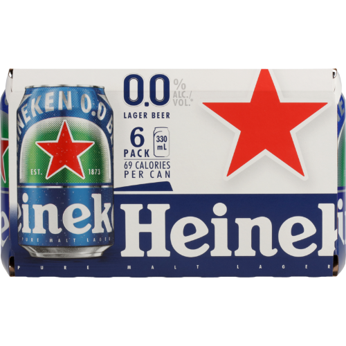 Heineken Zero 6 pack cans