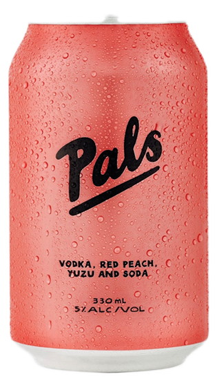 Pals Vodka, Red Peach, Yuzu & Soda 10 pack cans