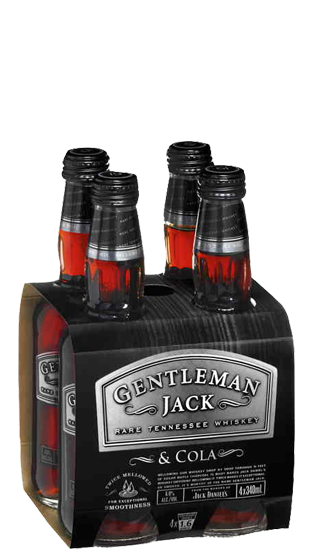 Gentleman Jack & Cola 4 bottles