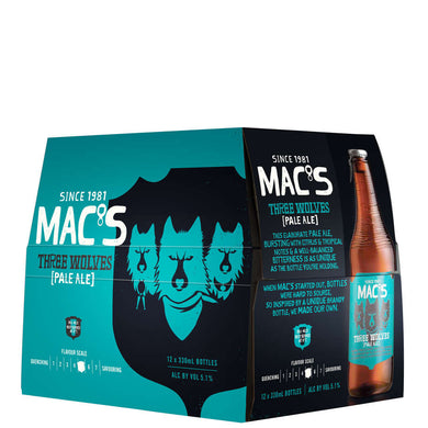 Macs 3 Wolves 12 pack 330ml Bottles