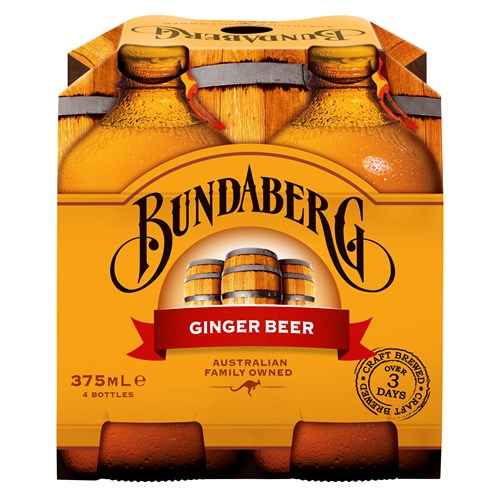 Bundaberg Ginger Beer 4 Pack 375ml