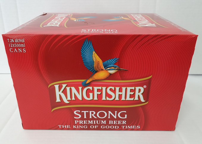 Kingfisher 500ml 7% 12 pack cans