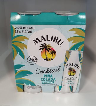 Malibu Pina Colada 4 pack cans