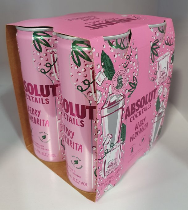 Absolut Berry Vodkarita 4 pack cans