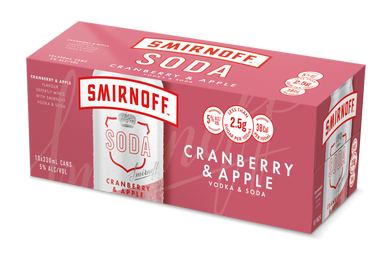 Smirnoff Soda Cranberry & Apple 10 pack