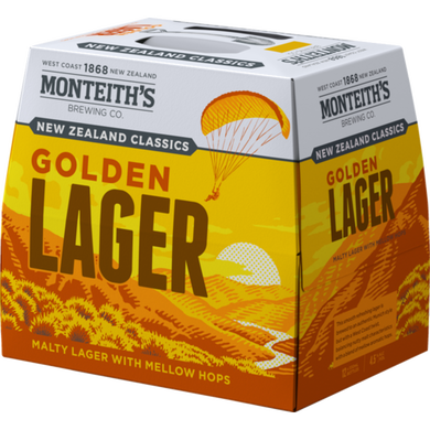 Monteith's Golden Lager 12 pack
